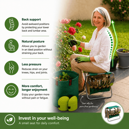 Gardening Stool | Enjoy Gardening Again Without Pain - Verdorin – Kit de jardinage