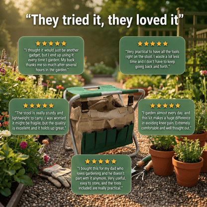 Gardening Stool | Enjoy Gardening Again Without Pain - Verdorin – Kit de jardinage