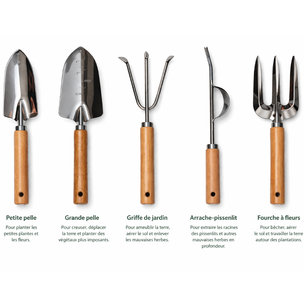 Fini le mal de dos au jardin — Le kit complet 12 pièces.