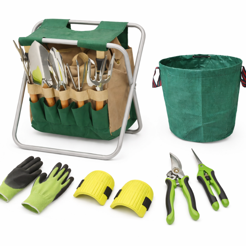 Fini le mal de dos au jardin — Le kit complet 12 pièces.